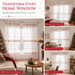 ❄️ LIMITED‑TIME 50% OFF! 🔔 Christmas Embroidered Sheer Window Curtain Panel with Snowflake and Bell Patterns 🎄