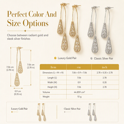 💎 LIMITED‑TIME 50% OFF! 🌟 Women's Dual‑Wear Zircon Tassel Earrings – Elegant Convertible Stud to Drop 👑