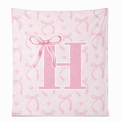 🎀 LIMITED‑TIME 50% OFF! 💖 Double‑Layer Thickened Flannel Throw Blanket – Cute Bowknot Monogram, Ultra‑Soft Fleece & Cozy Winter Warmth 🛏️