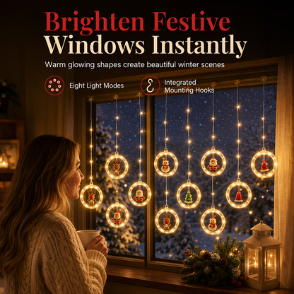 🎄 50% OFF NOW! ✨ Festive Window LED String Lights – 8 Remote-Controlled Modes, Holiday Figures & Safe Low Voltage – For Windows & Mantels 🎁