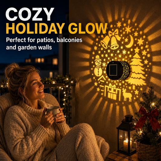 🎄 50% OFF NOW! ✨ Solar Decorative Wall Light – Festive Light Patterns, Auto On/Off & IP65 Waterproof – For Gardens, Balconies & Courtyards 🏡
