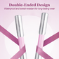 Double-Ended Waterproof Mascara, 15° Angled Dual Lash Wand, Smudge-Proof Volume & Length, 3.5g+3.5g Black