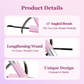 Double-Ended Waterproof Mascara, 15° Angled Dual Lash Wand, Smudge-Proof Volume & Length, 3.5g+3.5g Black